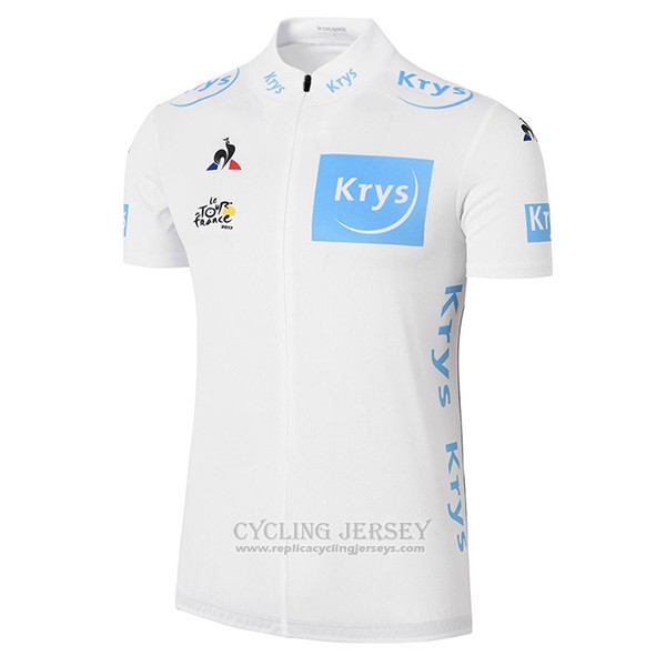 2017 Cycling Jersey Tour de France White Short Sleeve and Bib Short